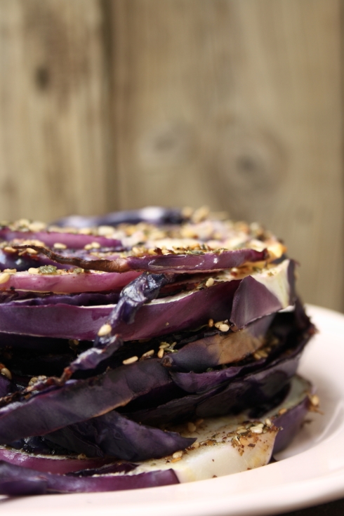 Za'atar Spice Roasted Red Cabbage
